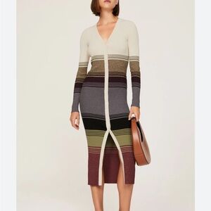 staud sahara stripe shoko sweater sz medium